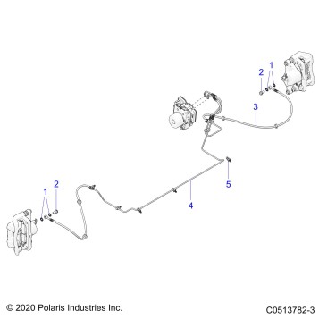 BRAKES, FRONT BRAKE LINE - T23AASGD/HD/TGD/HD  (C0513782-3)