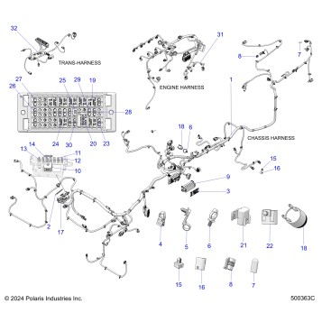 ELECTRICAL, WIRE HARNESS - T25AAGGB/HB (500363C)