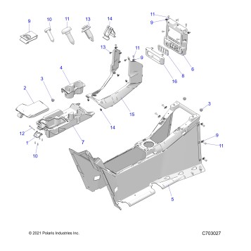BODY, CENTER CONSOLE - T23AAFGB/HB/PGD/HD/RGB/HB (C0514422-1)