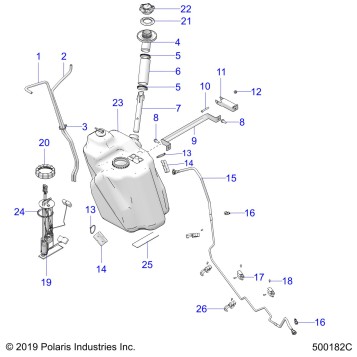 FUEL SYSTEM, FUEL TANK ASM. - T23AASGD/HD/TGD/HD (500182C)