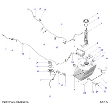 FUEL, FUEL ASSEMBLY, EVAP (CALIFORNIA) - T25AAFGB/HB (500354C)