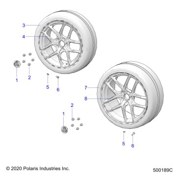 WHEELS, FRONT AND REAR - T23AASGD/HD/TGD/HD (500189C)