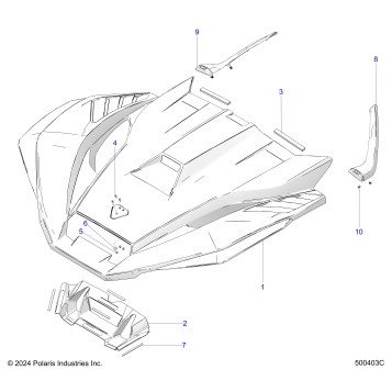 BODY, HOOD, VENTED - T24AALHD/GD (500202C)