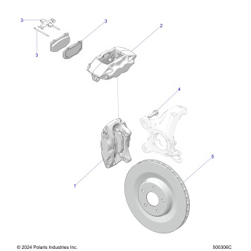 BRAKES, CALIPER, FRONT (R MODELS) BREMBO - T23AARGB/HB (500306C)