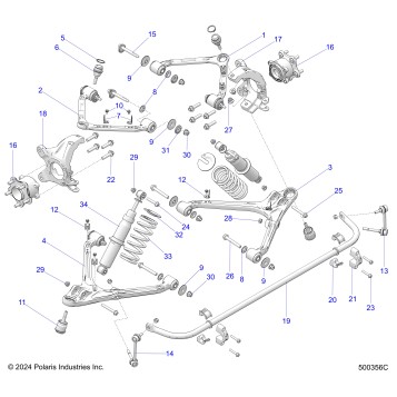 SUSPENSION, FRONT ASM. - T25AAGGB/HB (500356C)