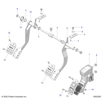 CONTROLS, FOOT CONTROLS MANUAL - T23AALHB/GB (500229C)