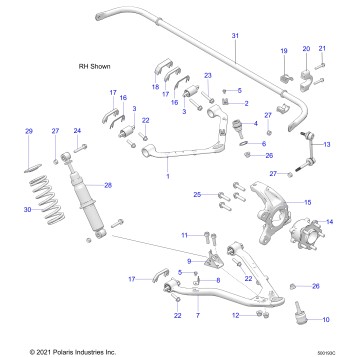 SUSPENSION, FRONT ASM. - T23AASGD/HD/TGD/HD (500193C)