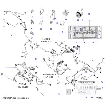 ELECTRICAL, WIRE HARNESS - T23AALHB/GB (500239C)