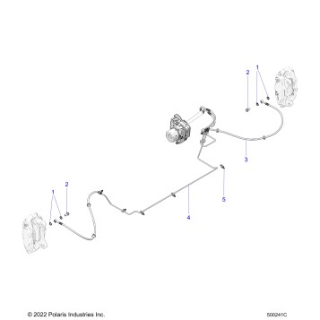BRAKES, FRONT BRAKE LINE - T23AALHB/GB (500241C)
