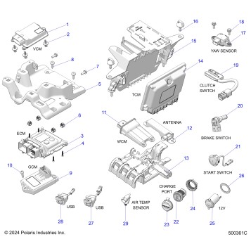 ELECTRICAL, COMPONENTS 1 - T25AATGD/HD (500361C)