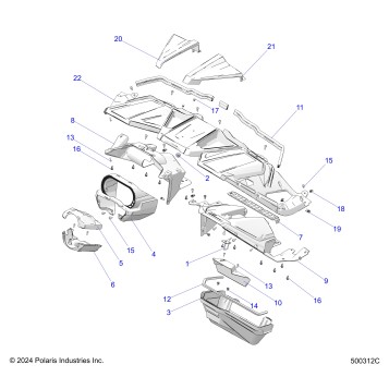 BODY, DASH ASM. - T24AAGGD (500312C)