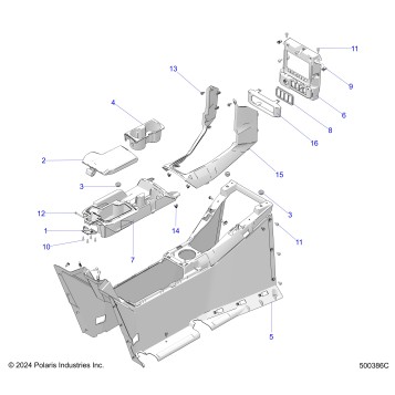 BODY, CENTER CONSOLE - T25AAGGB/HB (500386C)