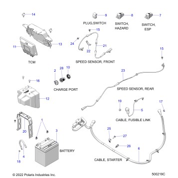 ELECTRICAL, COMPONENTS 2 - T23AASGD/HD/TGD/HD (C0514381-1)