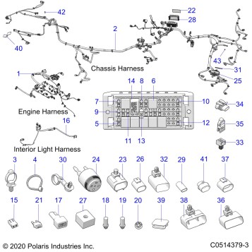 ELECTRICAL, WIRE HARNESS - T21AARGB/SGD ALL OPTIONS (C0514379-3)