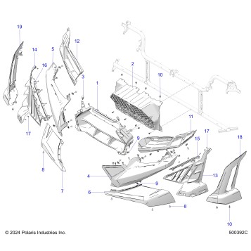 BODY, FRONT FASCIA  (USA) - T25AAFGB/HB (500392C)