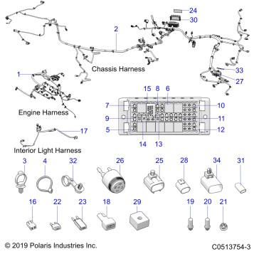 ELECTRICAL, WIRE HARNESS - T20AARGB ALL OPTIONS (C0513754-3)