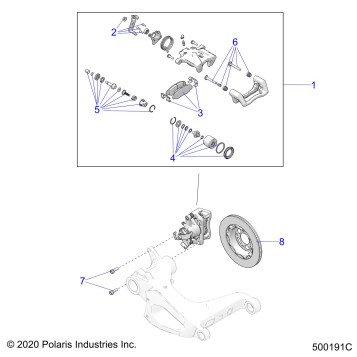 BRAKES, CALIPER, REAR - T23AASGD/HD/TGD/HD (500191C)