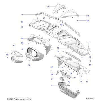 BODY, DASH ASM. - T24AALHB/GB (500304C)