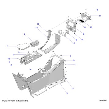 BODY, CENTER CONSOLE - T24AASGD/HD/TGD/HD (500291C)