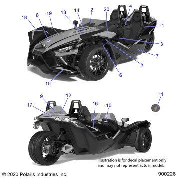 BODY, DECALS AND BADGES - T21AAPHD/RHB/SHD/THD ALL OPTIONS (900228)