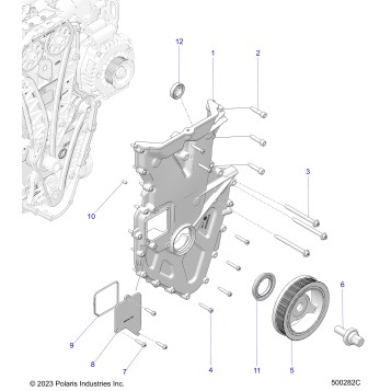 ENGINE, FRONT COVER ASSEMBLY - T24AALHB/GB (500282C)