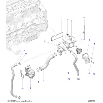 ENGINE, WATER PUMP AND RELATED - T24AALHB/GB (500287C)