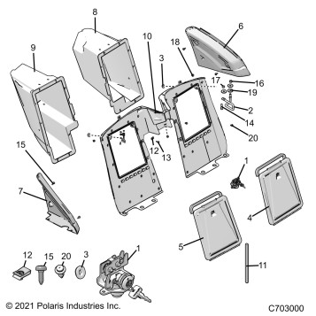 BODY, REAR STORAGE COMPARTMENTS - T23AAFGB/HB/PGD/HD/RGB/HB ALL OPTIONS (C0514422-2)