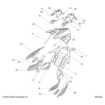 BODY, REAR - T24AARHB/GB (500270C)