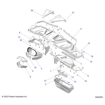 BODY, DASH ASM. - T24AARGB/HB (500305C)