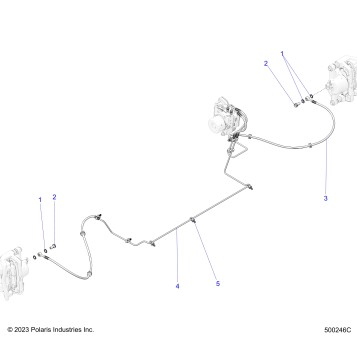 BRAKES, FRONT BRAKE LINE - T25AAGHB/GB (500246C)