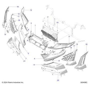 BODY, FRONT FASCIA - T25AAGGB/HB (500408C)