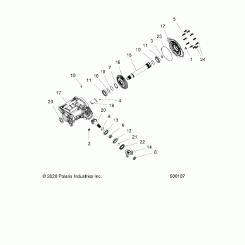 DRIVE TRAIN, RIGHT ANGLE GEARCASE ASM. - T23AASGD/HD/TGD/HD (500187)