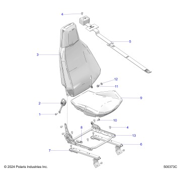 BODY, SEAT (PASSENGER) AND SEAT BELT MOUNTING - T25AATGD/HD (500373C)