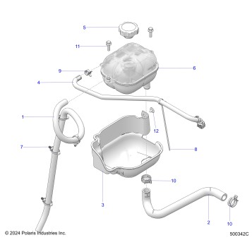 ENGINE, COOLING, SURGE TANK - T25AAGGB/HB (500342C)