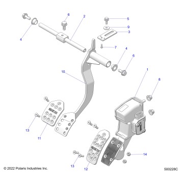 CONTROLS, FOOT CONTROLS AUTO - T23AALHB/GB (500228C)