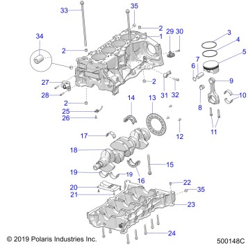 ENGINE, CYLINDER BLOCK AND RELATED - T23AASGD/HD/TGD/HD (500148C)