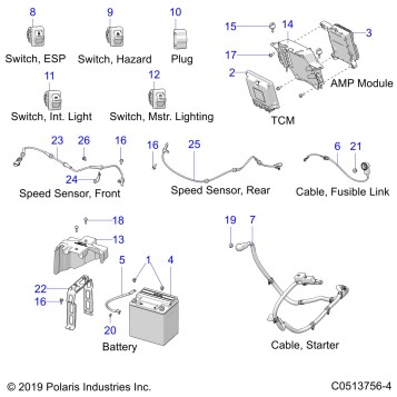 ELECTRICAL, COMPONENTS 2 - T20AAPHD/RHB ALL OPTIONS (C0513756-4)