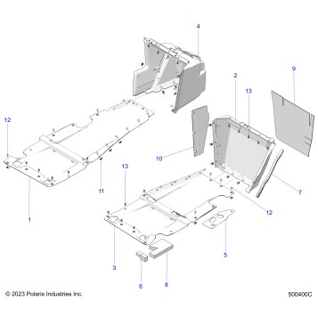 BODY, FLOOR ASM. - T25AAGGB/HB (500400C)
