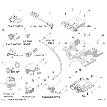 ELECTRICAL, COMPONENTS 1 - T23AASGD/HD/TGD/HD (500220C)