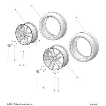 WHEELS, FRONT AND REAR - T24AASGD/HD/TGD/HD (500290C)