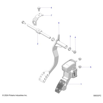 CONTROLS, FOOT CONTROLS AUTO - T25AAGHB (500337C)