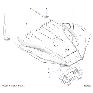 BODY, HOOD, VENTED - T24AAGGD (500309C)