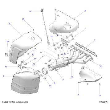 ENGINE, EXHAUST - T24AALHB/GB (500261C)