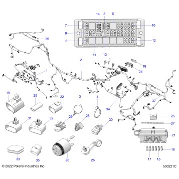 ELECTRICAL, WIRE HARNESS - T23AASGD/HD/TGD/HD (500221C)