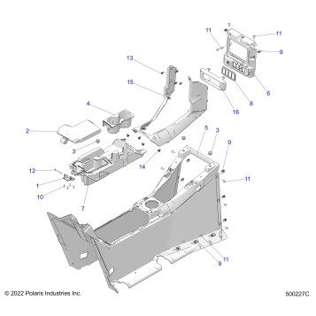 BODY, CENTER CONSOLE - T23AALHB/GB (500227C)
