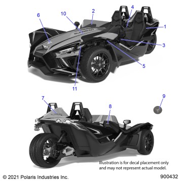 BODY, DECALS AND BADGES (S MODEL) - T22AASGDAA/BA/SHDAA/BA/TGDAA/AB/BA/BB/THDAA/AB/BA/BB (900392)
