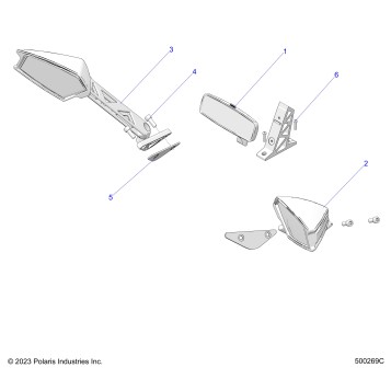 BODY, MIRRORS - T24AALHB/GB (500269C)