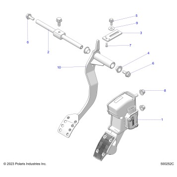 CONTROLS, FOOT CONTROLS AUTO - T24AASHD/THD (500252C)
