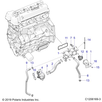 ENGINE, WATER PUMP AND RELATED - T23AASGD/HD/TGD/HD (206169-3)