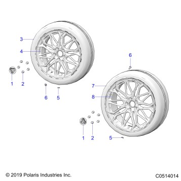 WHEEL, FRONT AND REAR - T20AAGHD ALL OPTIONS (C0514014)
